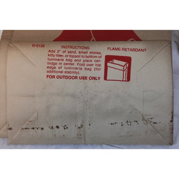 VTG 90s Snow-Lites Lamplight Set 6 Vtg Early 2000s Paper Bag Christmas Holiday - Picture 4 of 9